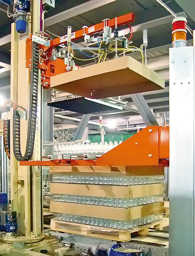 Упаковочная машина Zecchetti – палетирование стеклотары